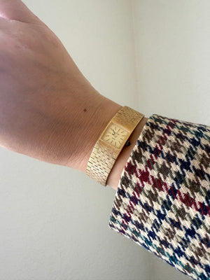 1970s Lady Elgin Quartz Gold Tone Watch