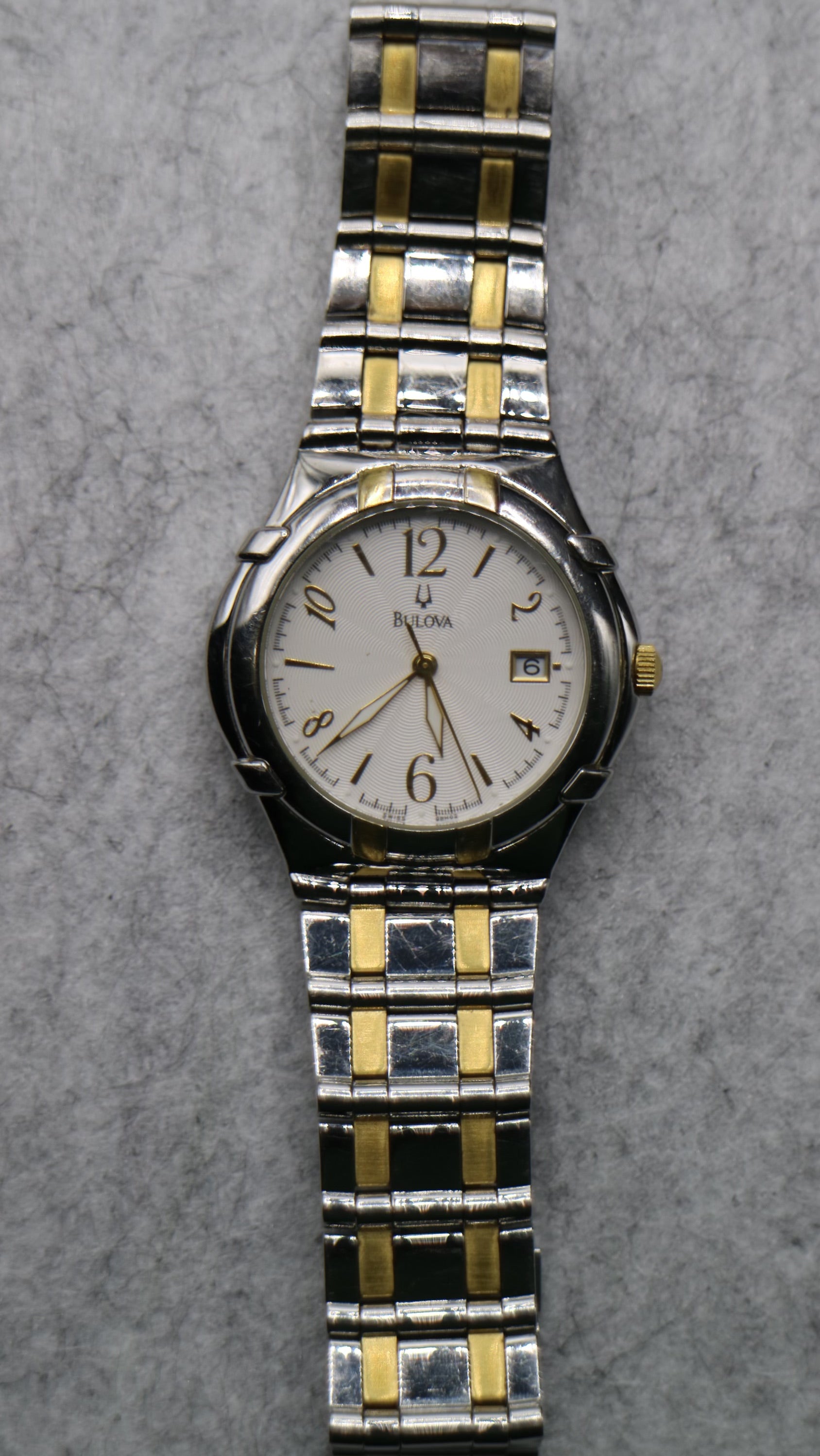 Y2K Bulova Two Tone Swiss Movement Watch