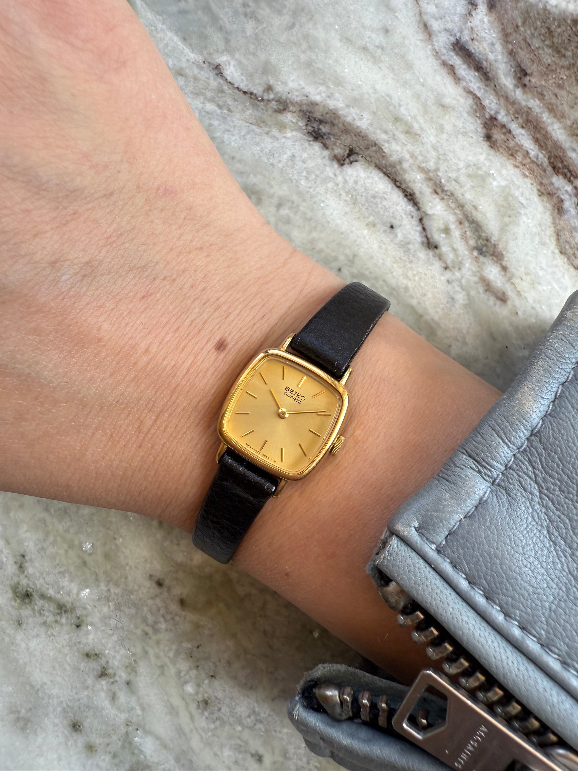 1983 Seiko Quartz Gold Plated Tank Watch