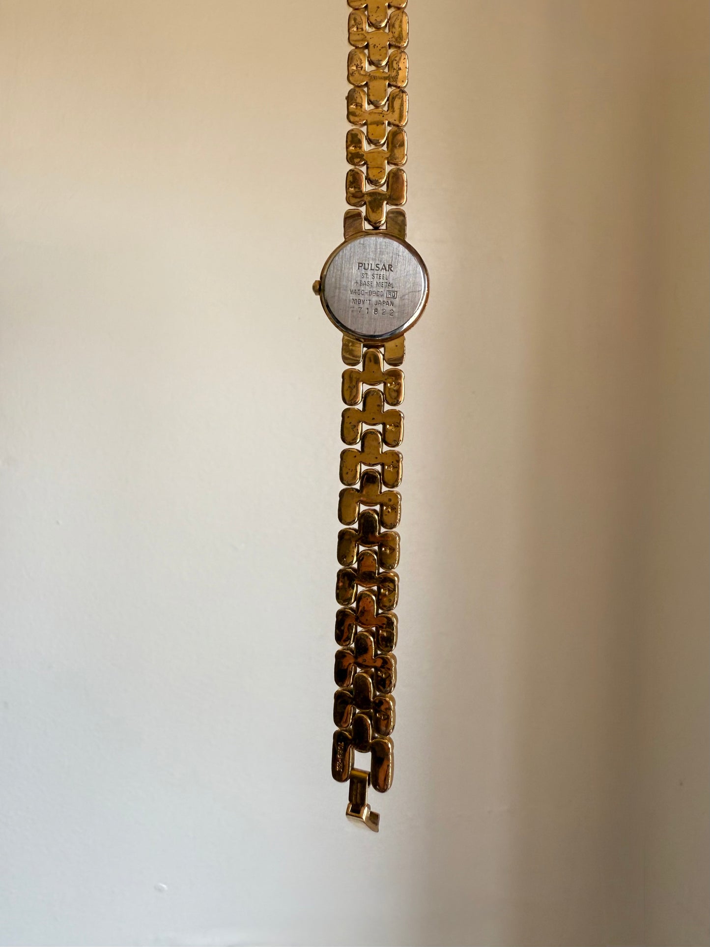 1987 Pulsar by Seiko Gold Tone Movt Japan Watch