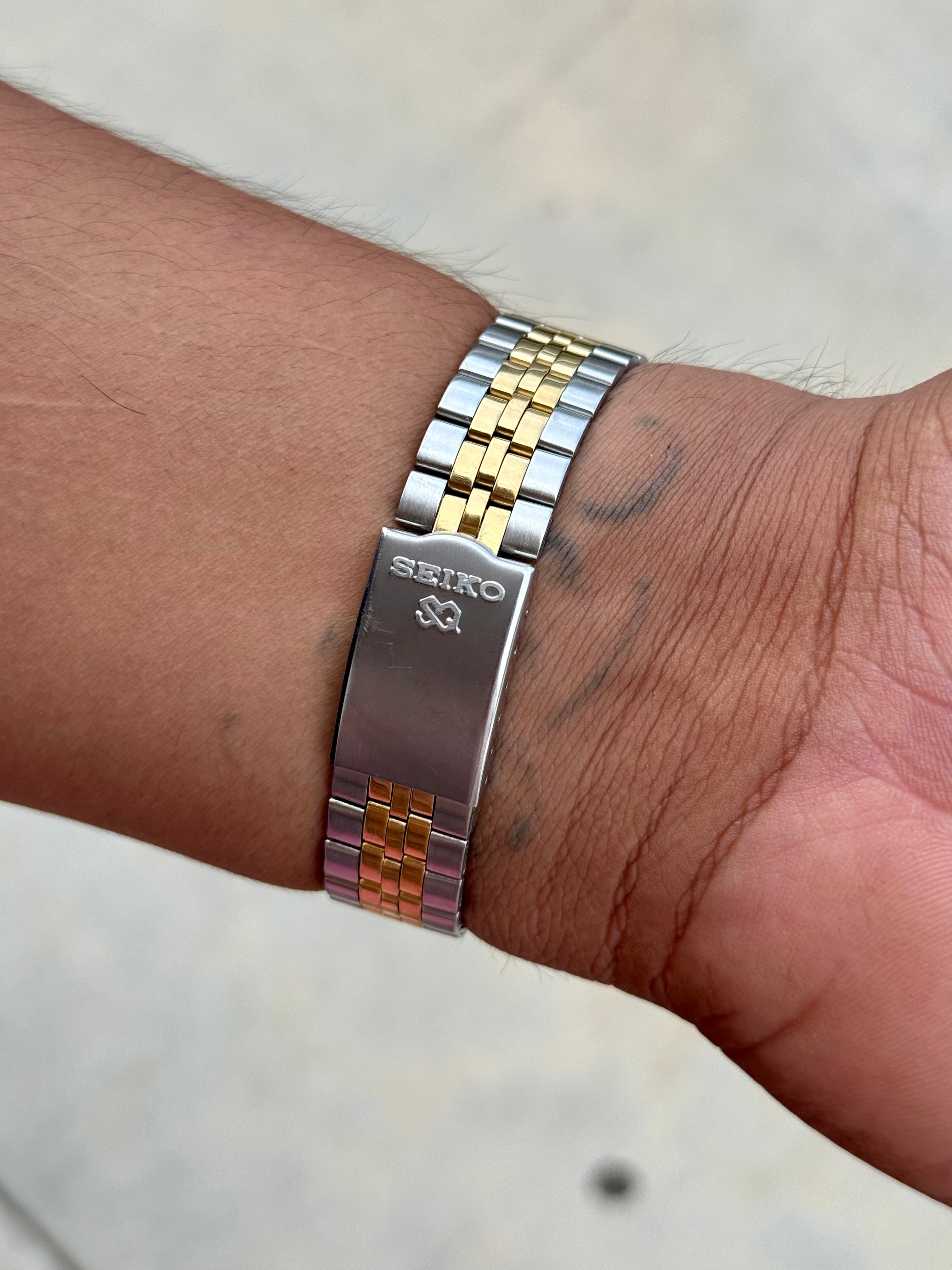 1990 Seiko Quartz Two Tone Day Date Watch
