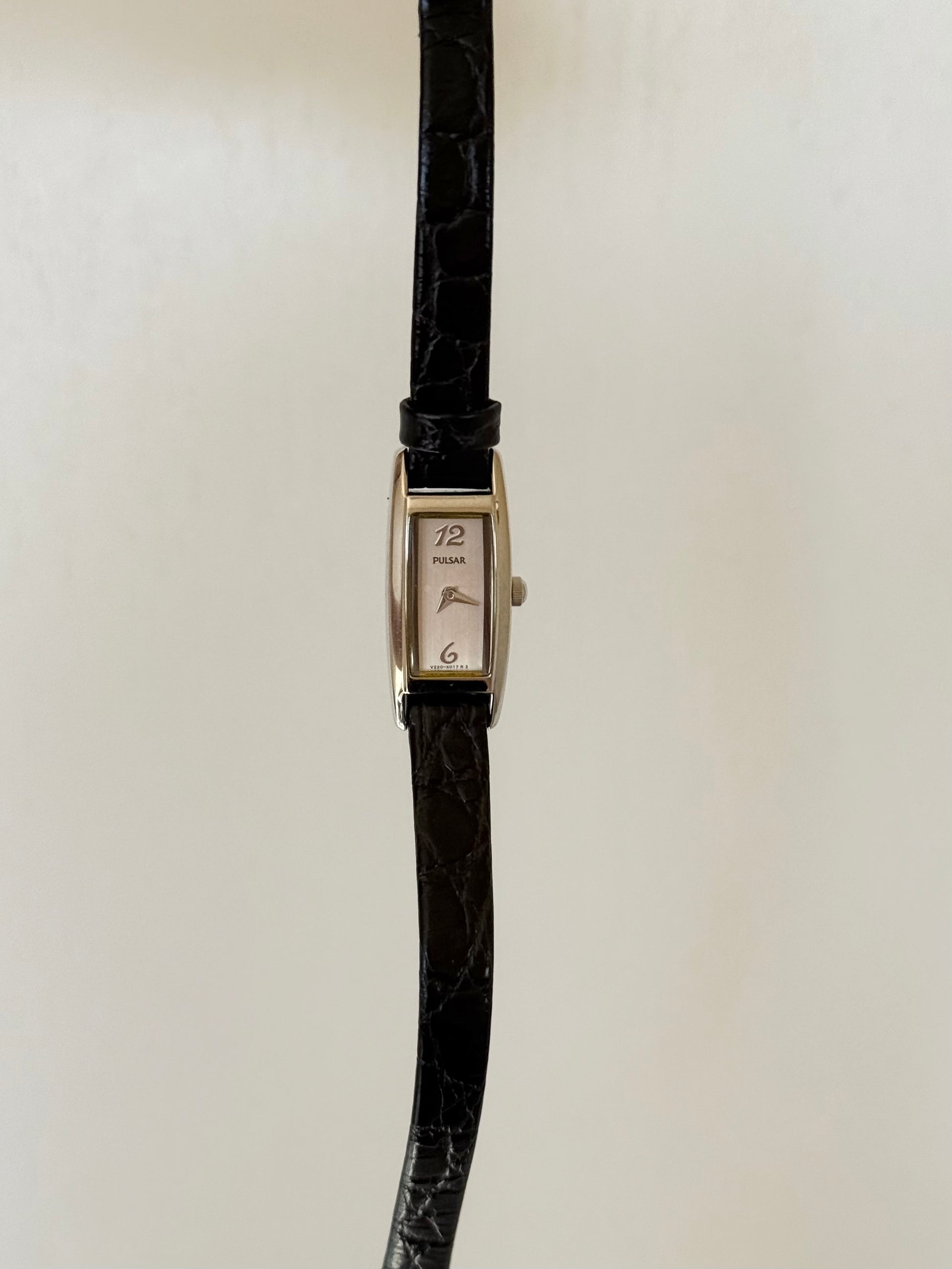 1994 V220 Pulsar By Seiko Silver Tone Tank Watch