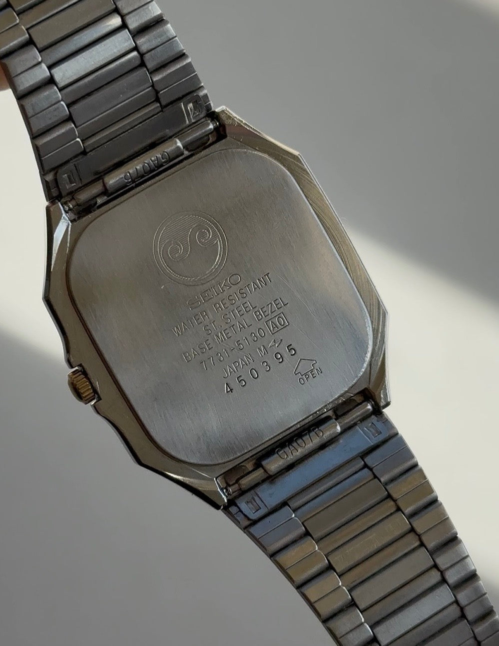 1984 Seiko Quartz Chronos Two Tone Octagon Watch