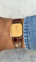 1984 Seiko Quartz Gold Plated Octagon Tank Watch