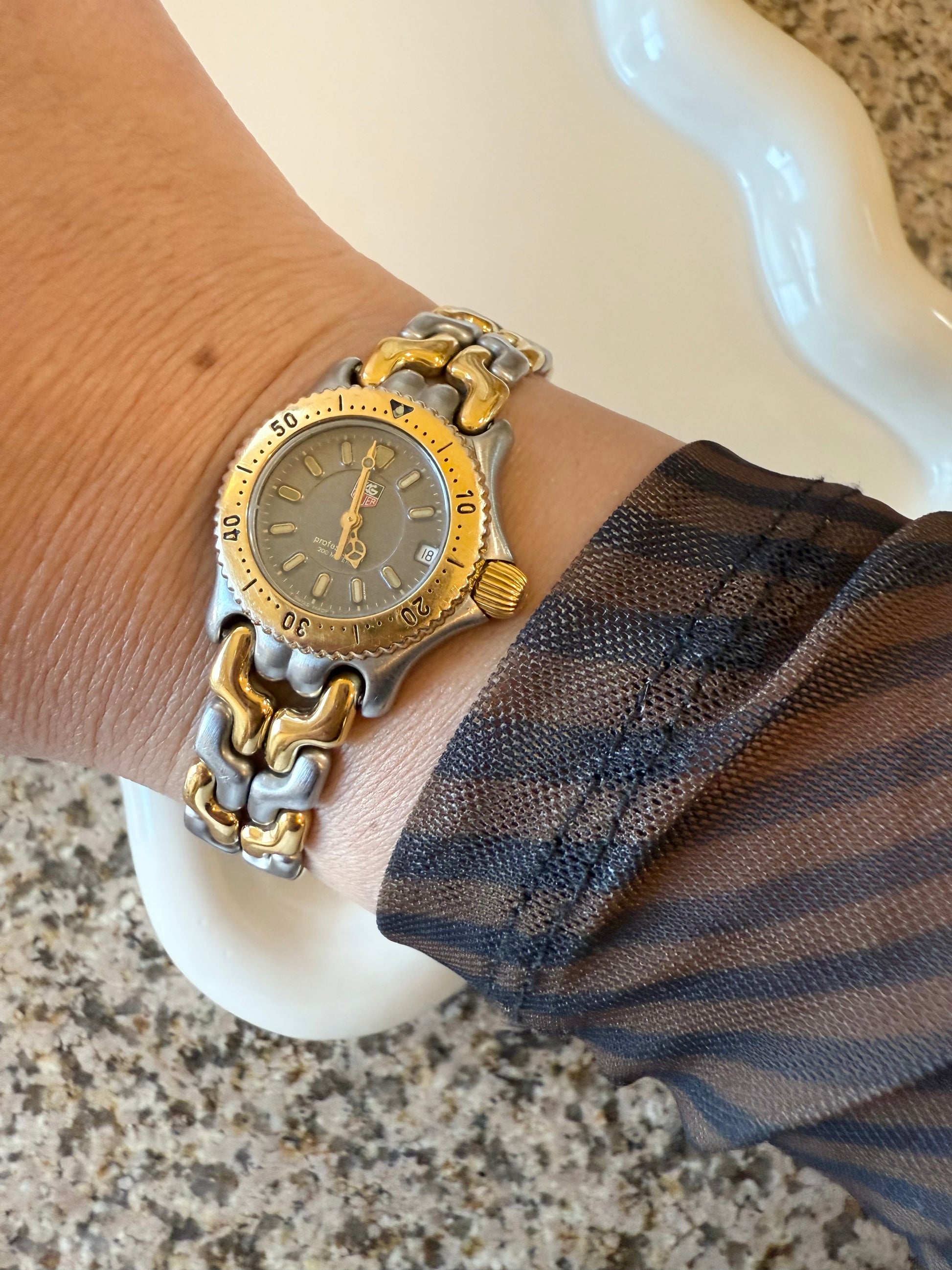 1990’s TAG Heuer WG1420-0 Two Tone SEL Professional 200m Watch