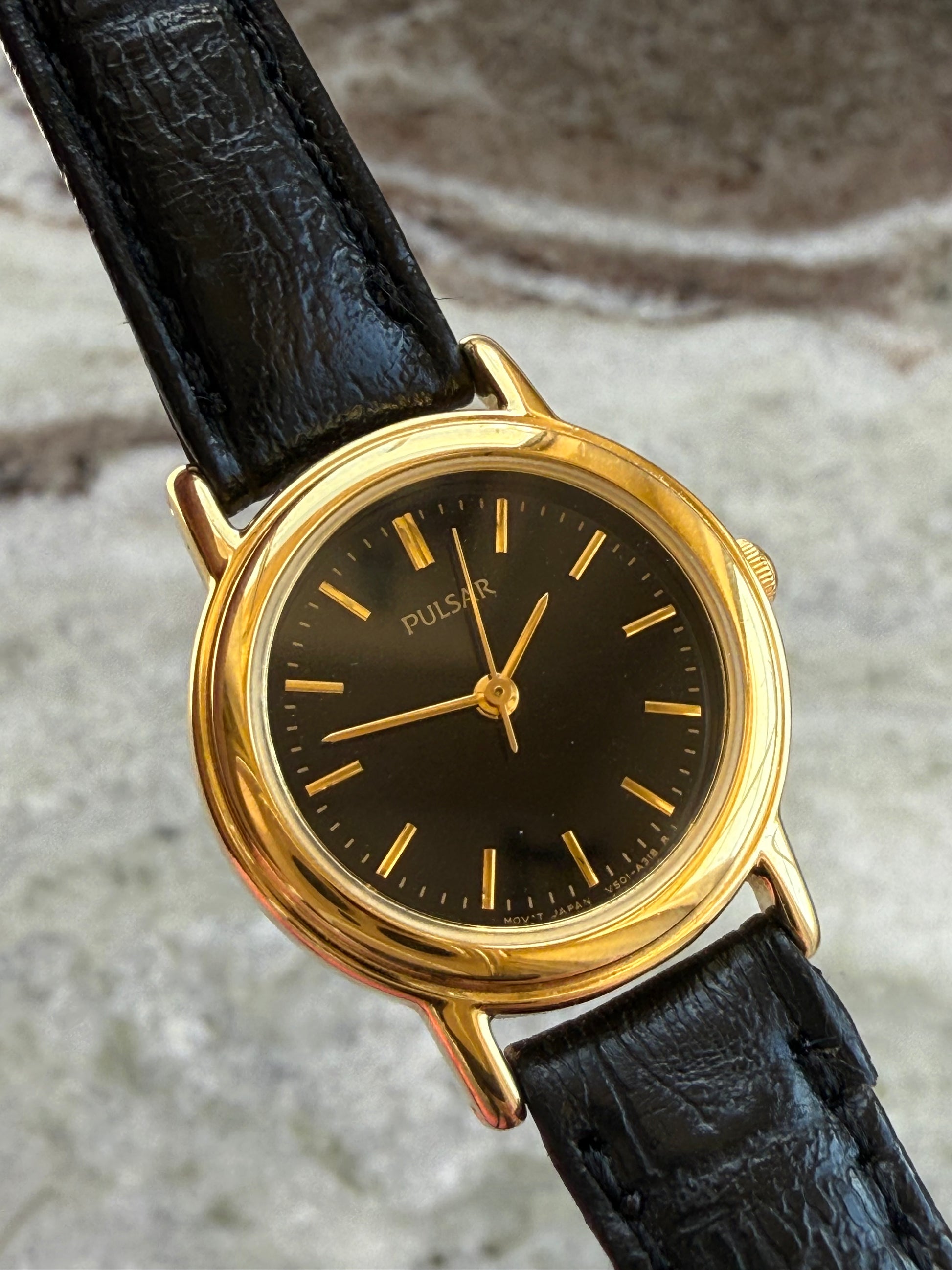 2002 Pulsar by SEIKO Gold Tone Watch
