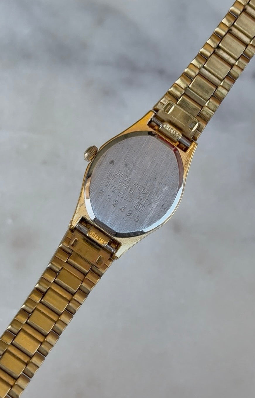 1988 Seiko Quartz Gold Tone Oval Watch