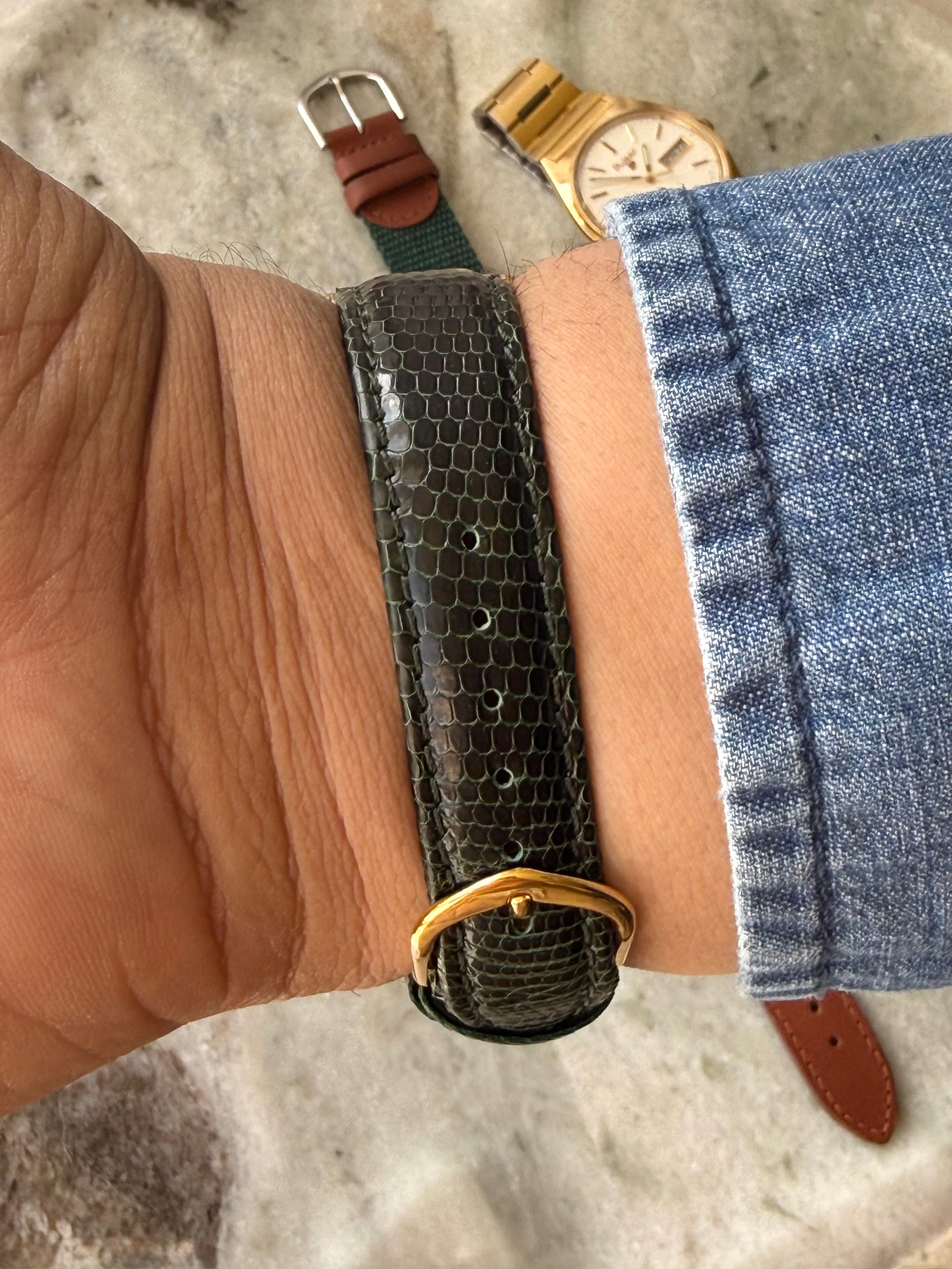 1998 Seiko Quartz Gold Tone Tonneau Watch