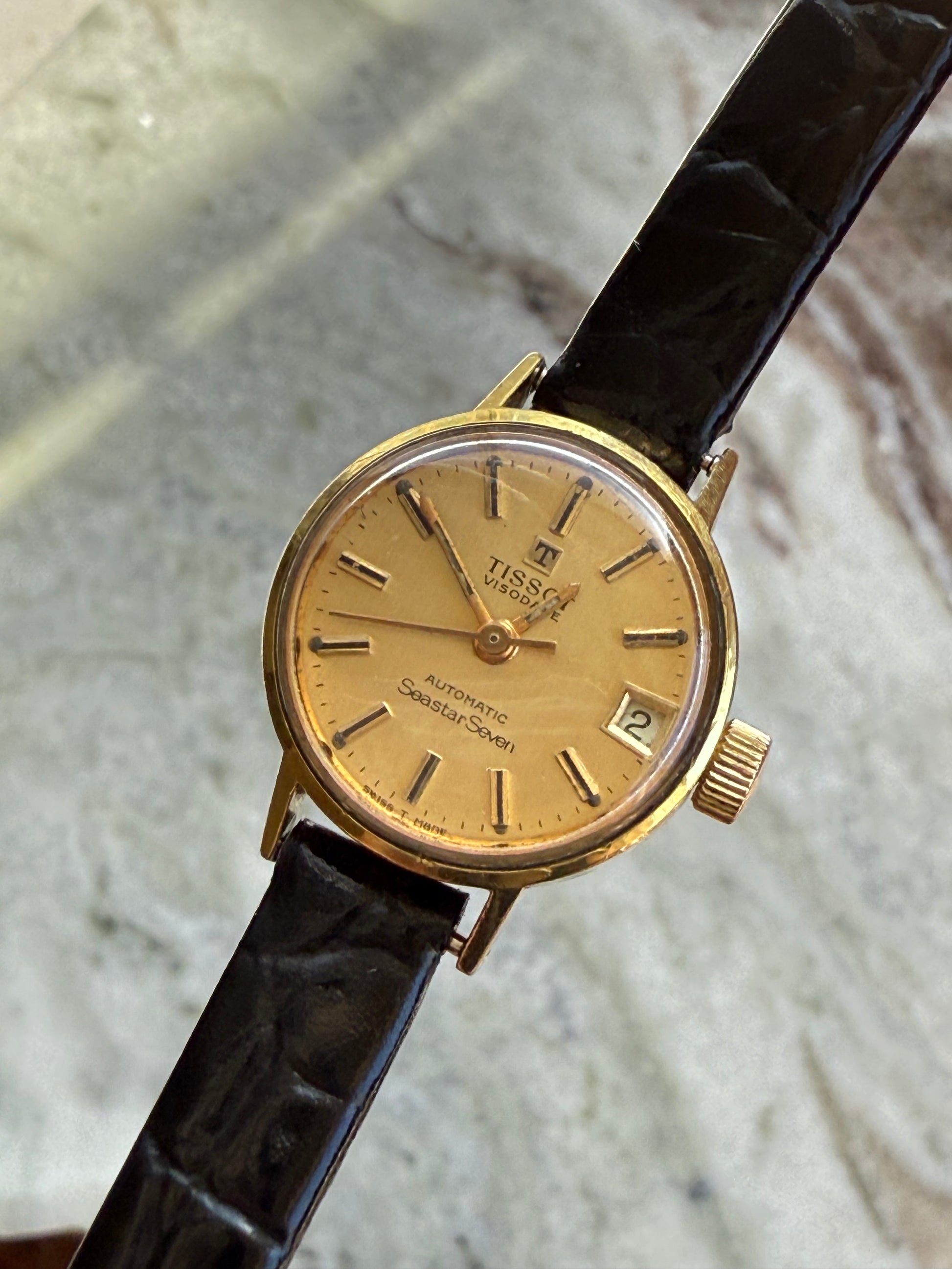 1960s Tissot Gold Filled Visodate Seastar Seven Automatic Swiss Watch