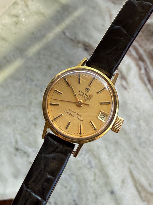 1960s Tissot Gold Filled Visodate Seastar Seven Automatic Swiss Watch
