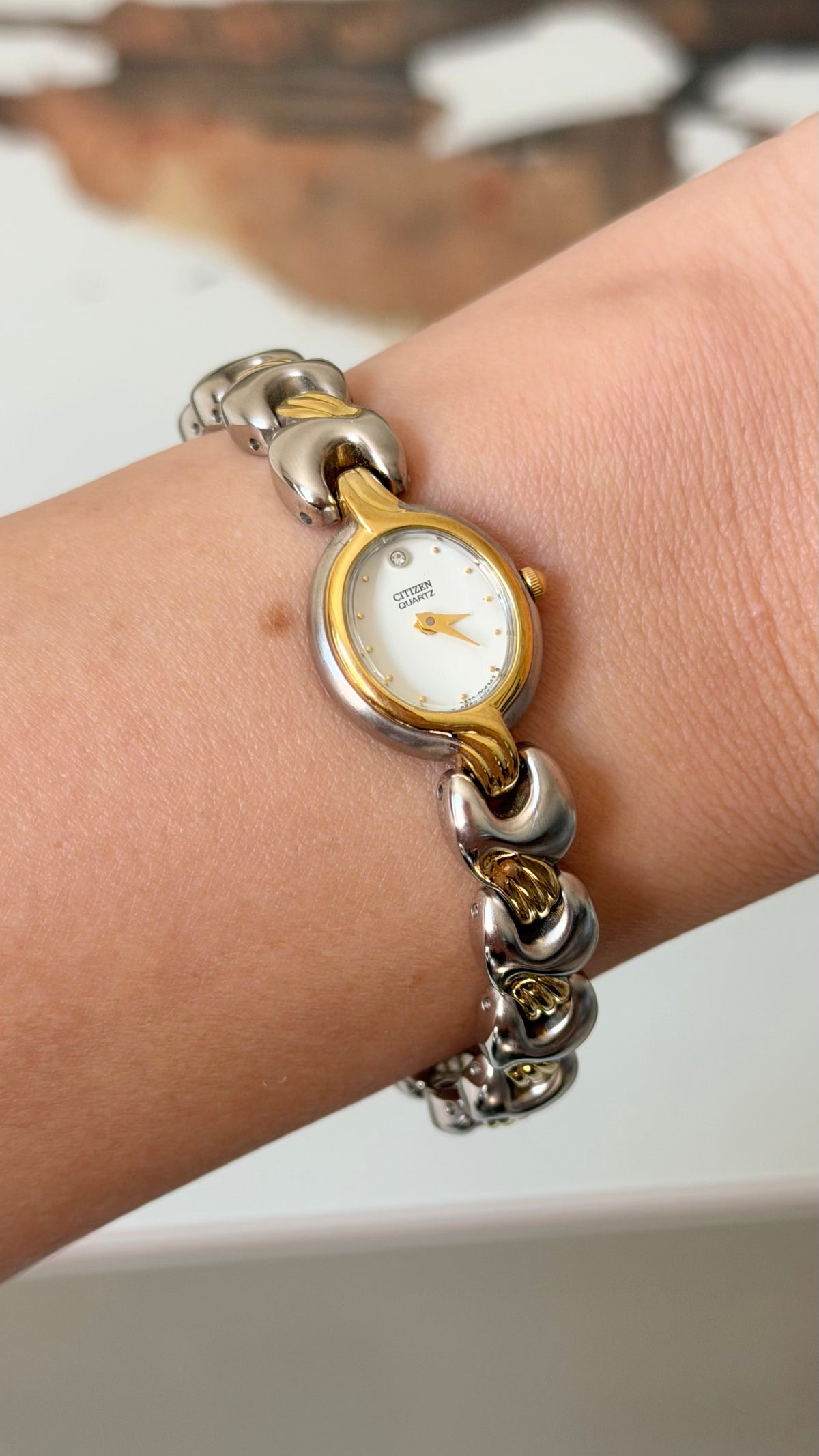 1990’s Citizen Two Tone Oval Bracelet Watch