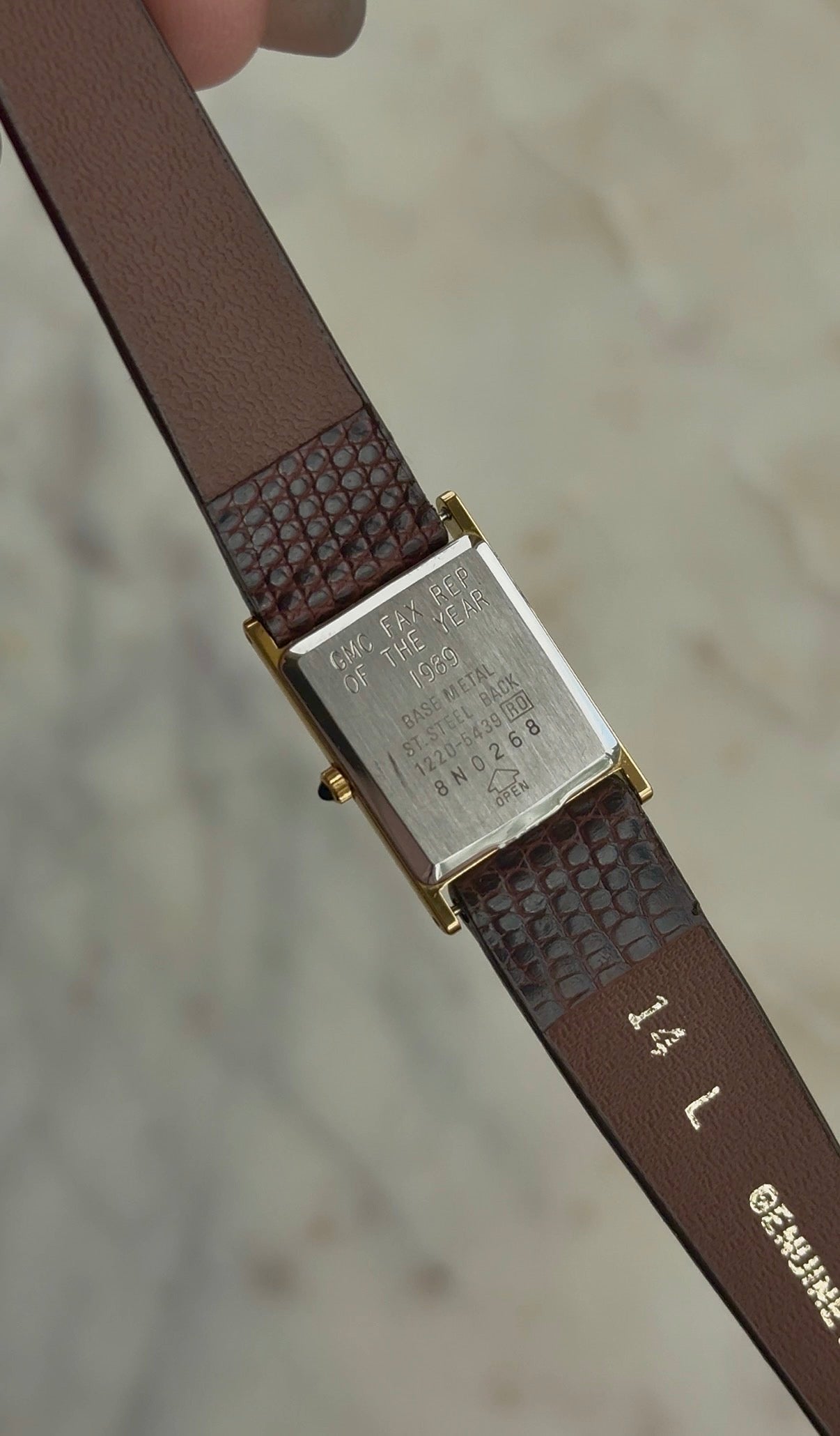 1988 Lassale Quartz By SEIKO Roman “Fax” Tank Watch