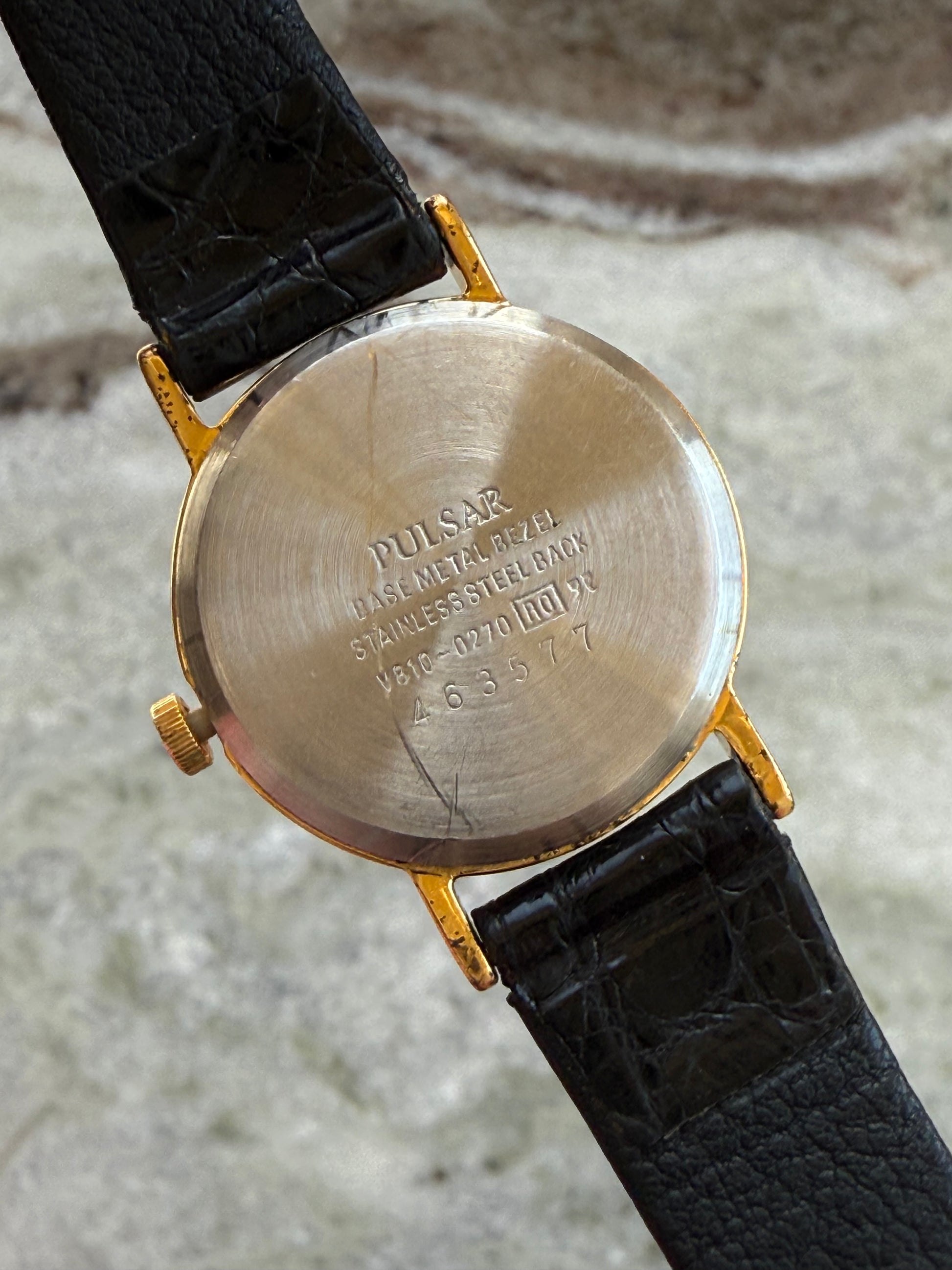 Vintage Pulsar Two Tone Roman Dial Gold Tone Quartz Watch
