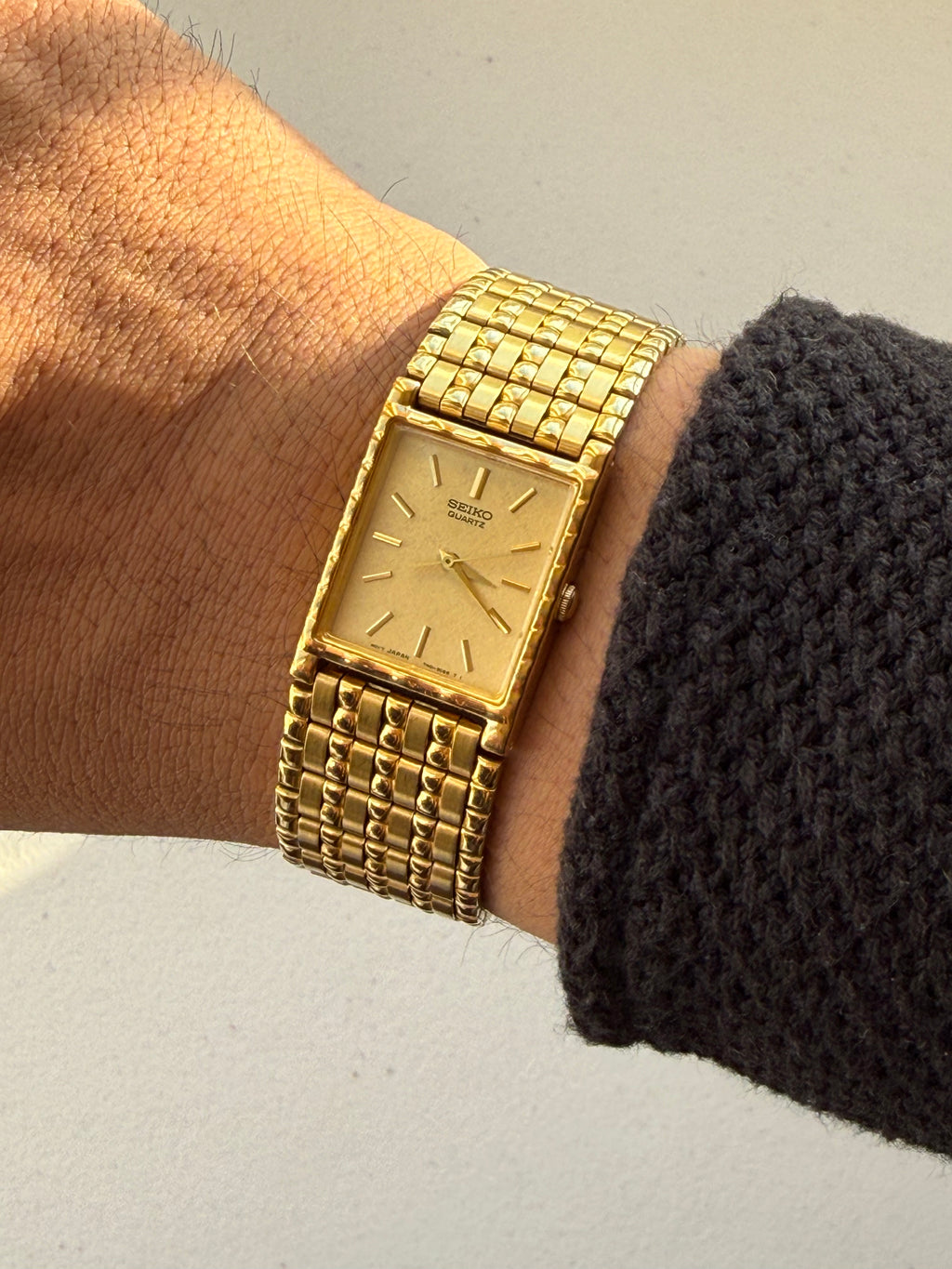 1988 Seiko Quartz Gold Tone Tank Watch