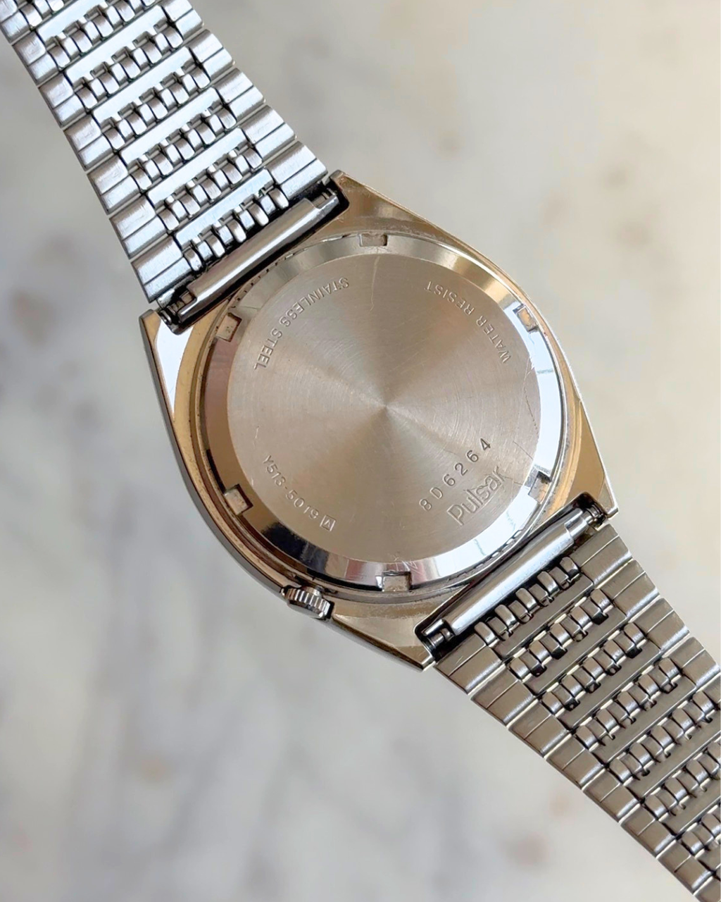 1988 Pulsar Quartz by Seiko TV Dial Day Date Watch