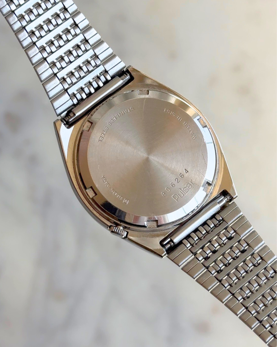 1988 Pulsar Quartz by Seiko TV Dial Day Date Watch