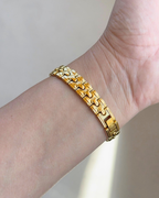 1997 Bulova Tonneau Gold Tone Bracelet Watch