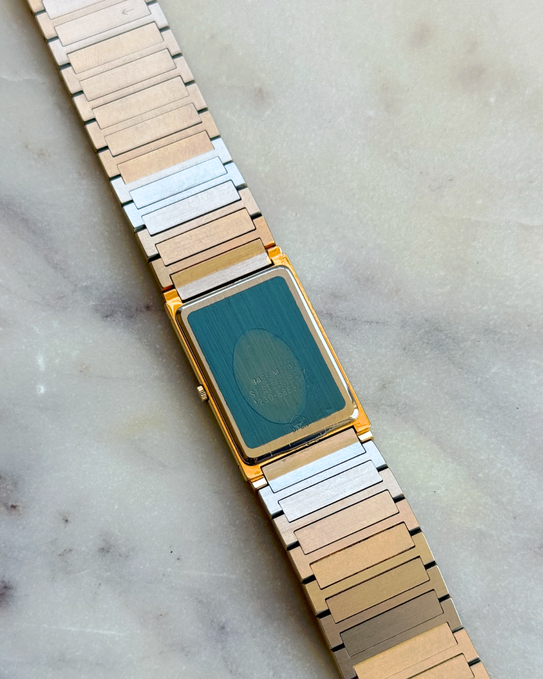 1986 Seiko Lassale Quartz Gold Tone Tank Watch