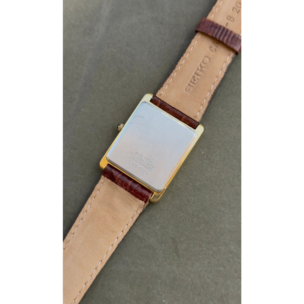 1989 Seiko Quartz Roman Tank Watch