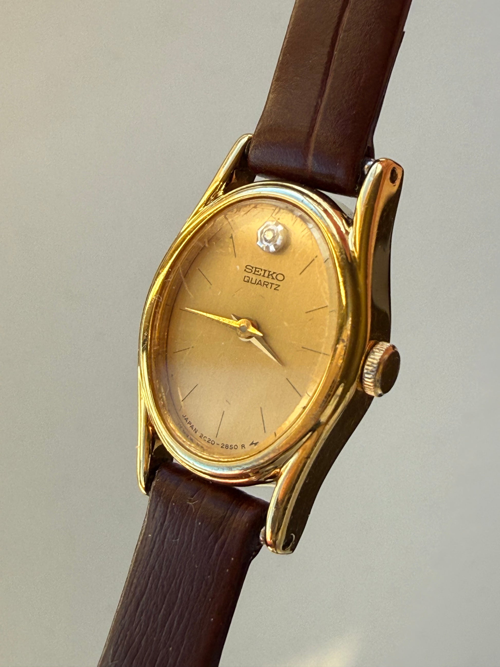 1986 Seiko Quartz Gold Tone Oval Watch