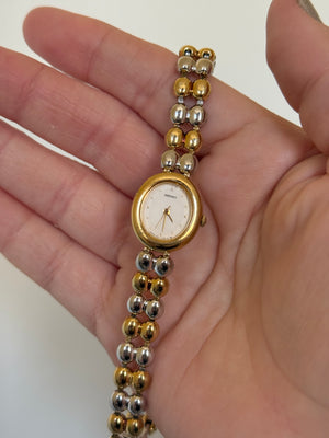 1985 Seiko Oval Two Tone Bracelet Watch