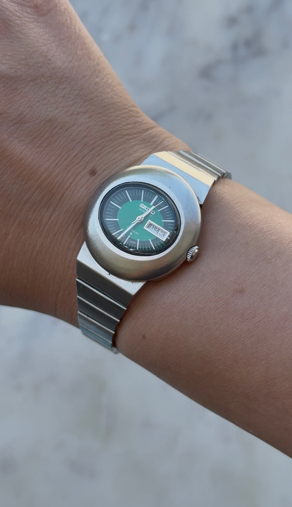 1971 Seiko Automatic Hi Beat Day Date Oval Watch