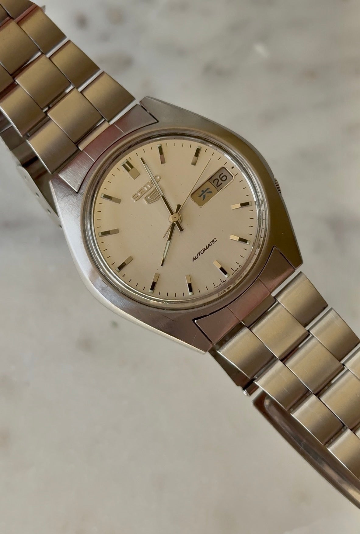 1985 Seiko 5 Automatic Kanji Day Date Watch