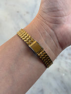 1992 Seiko Galaxy Quartz Oval Gold Tone Watch
