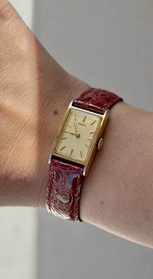 1969 Seiko Gold Tone Mechanical Wind Up Watch