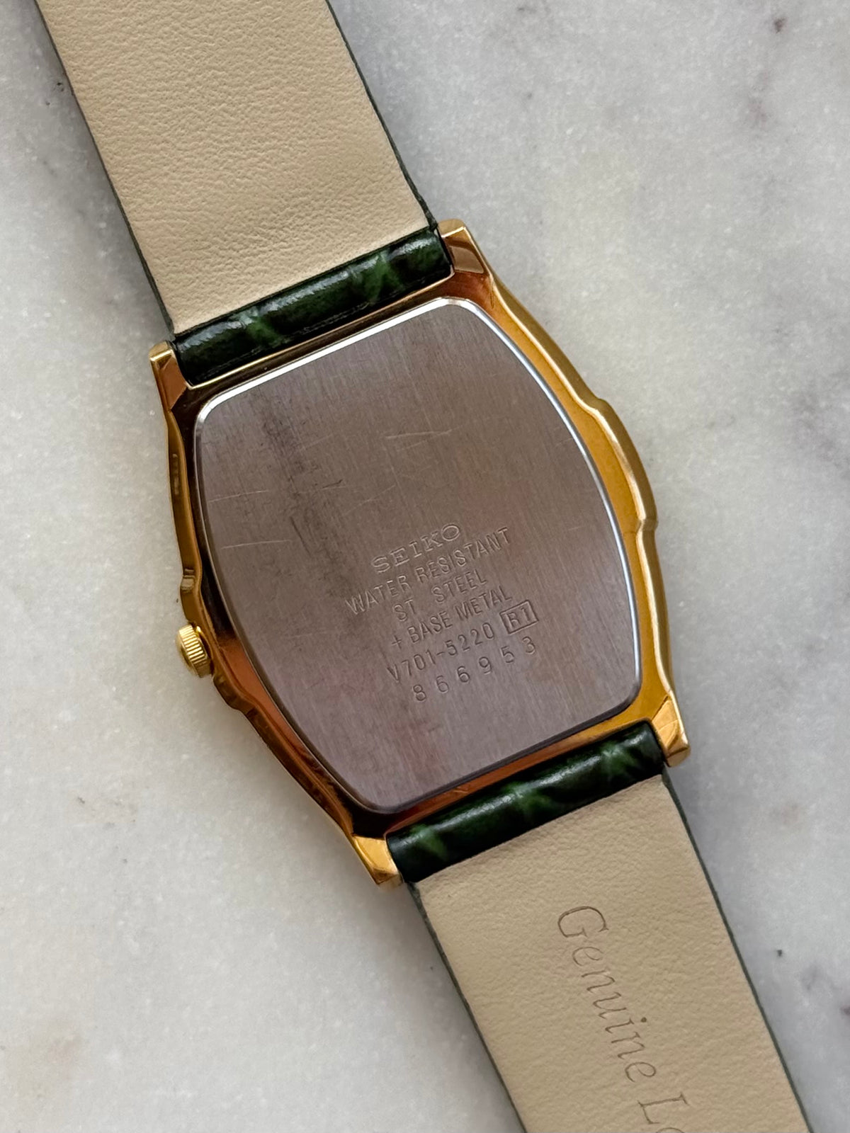1988 Seiko Gold Tone Tonneau Watch