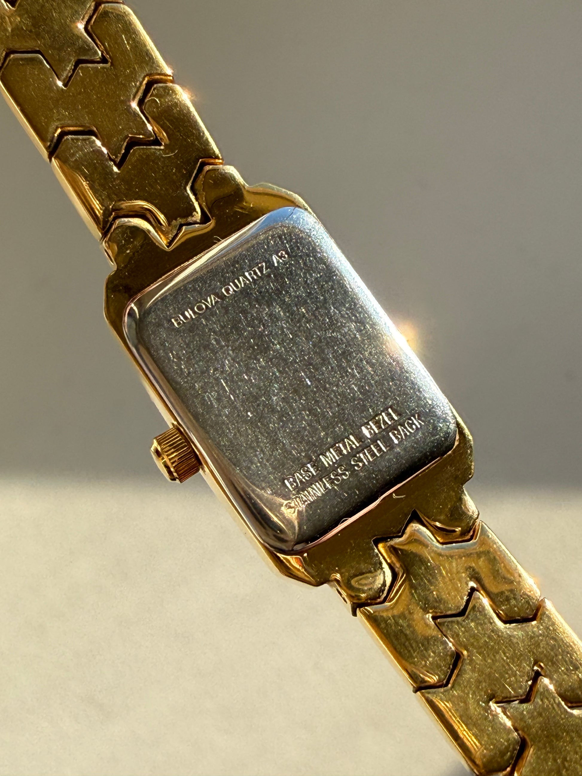 2003 Bulova Gold Tone Tank Watch