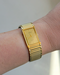 1986 Seiko Lassale Quartz Gold Tone Tank Watch