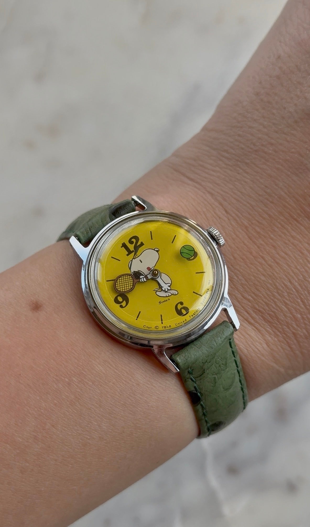 1976 Timex Tennis Snoopy Mechanical Watch