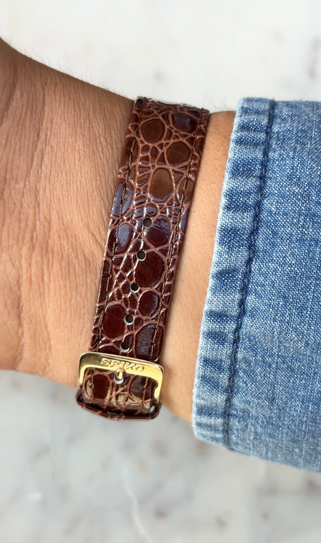 1984 Seiko Quartz Gold Plated Octagon Tank Watch