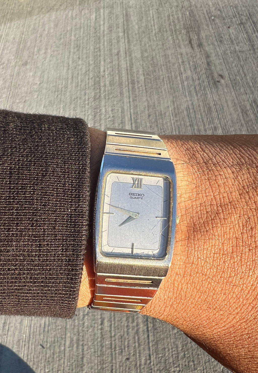 1986 Seiko Quartz Two Tone Tank Watch