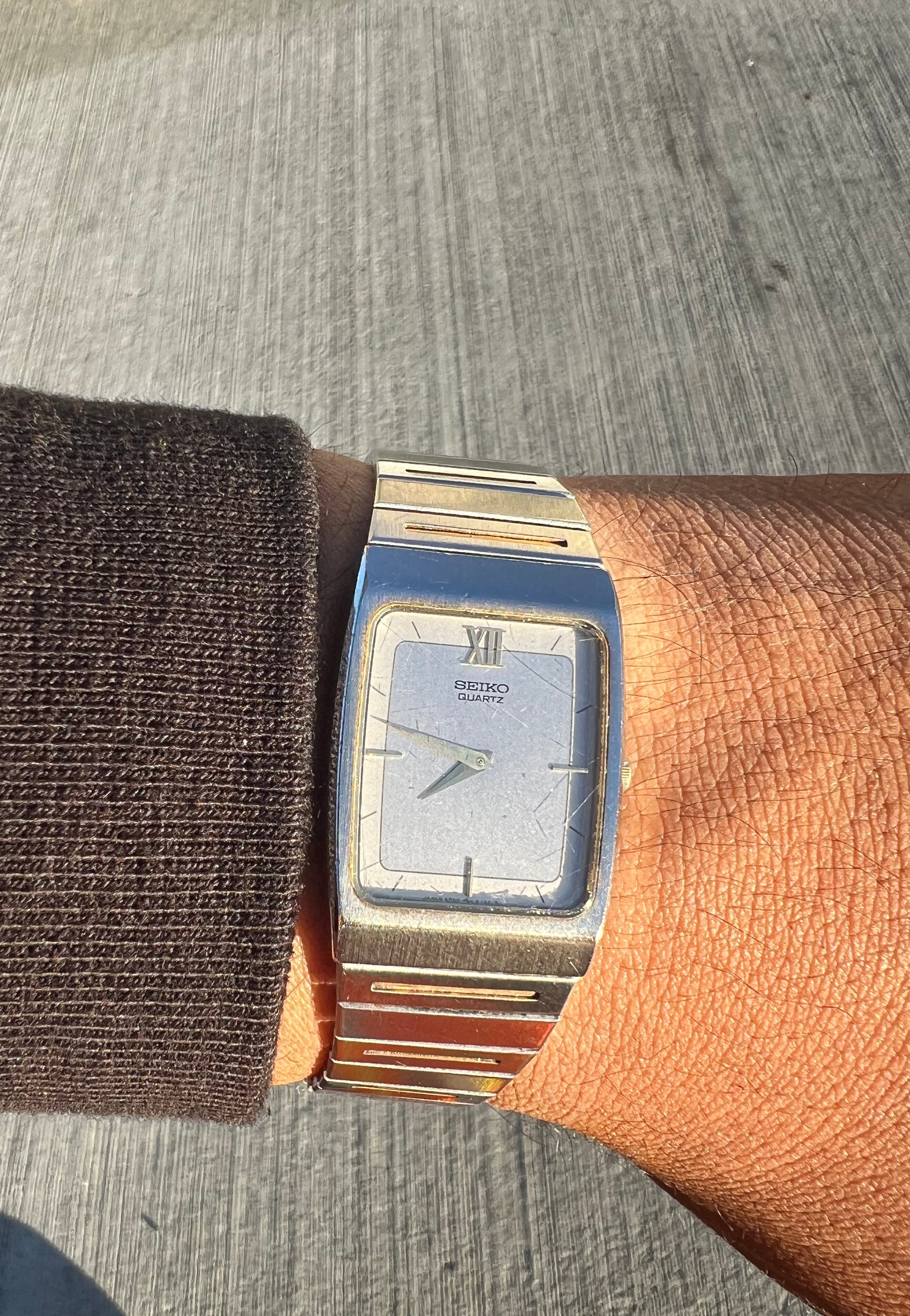 1986 Seiko Quartz Two Tone Tank Watch