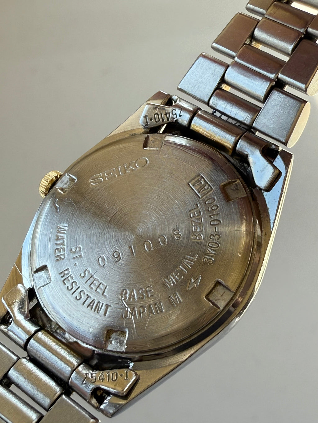 1990 Seiko Quartz “Presidential” Buckley Two Tone Day Date Watch