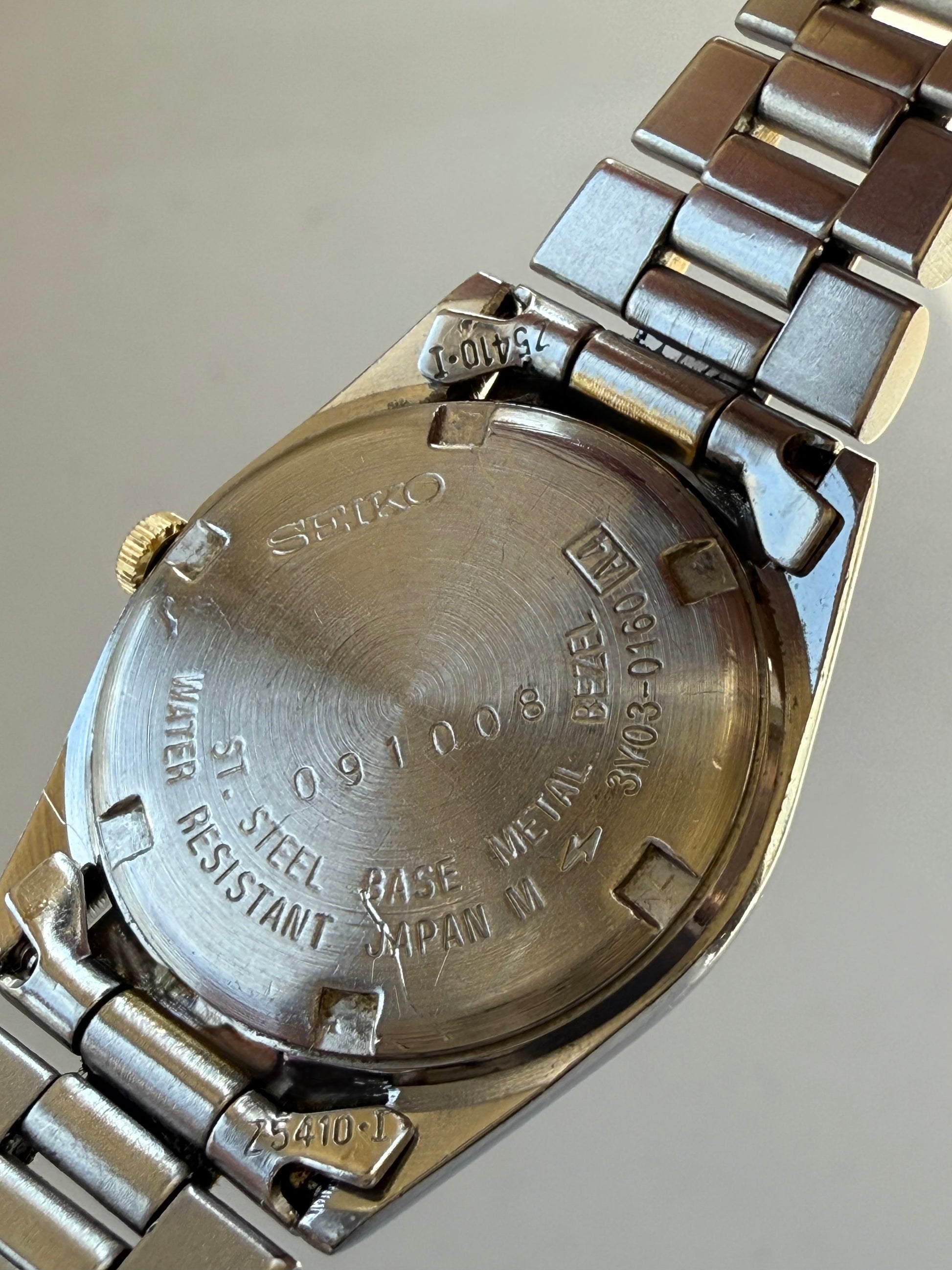 1990 Seiko Quartz “Presidential” Buckley Two Tone Day Date Watch