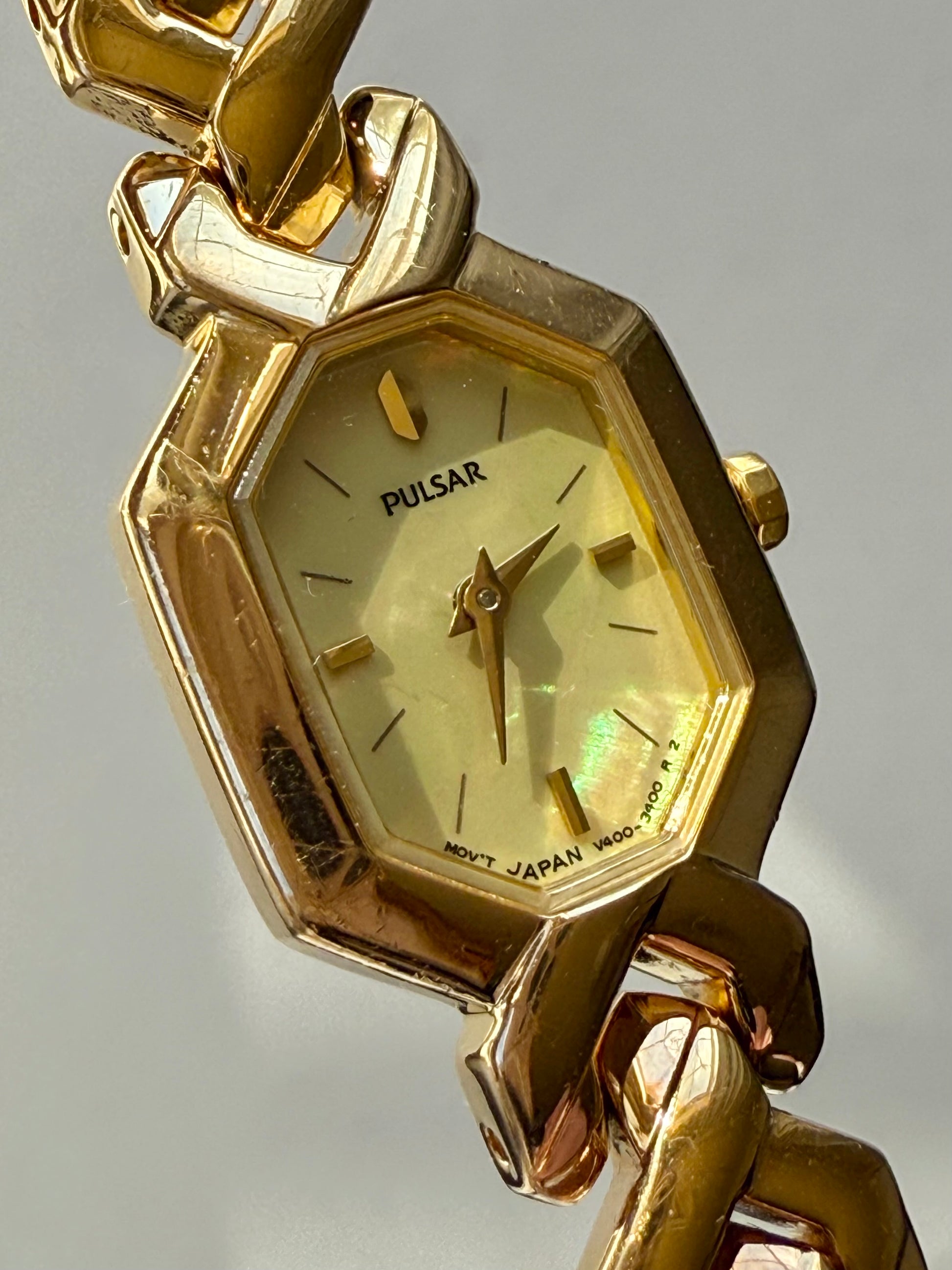 1988 (NOS) Pulsar by SEIKO Gold Tone Bracelet Watch