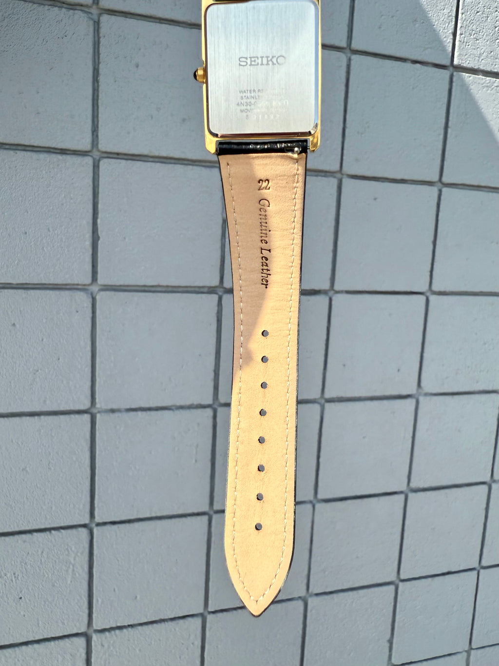 Seiko 4N30-00G0 Tank Watch