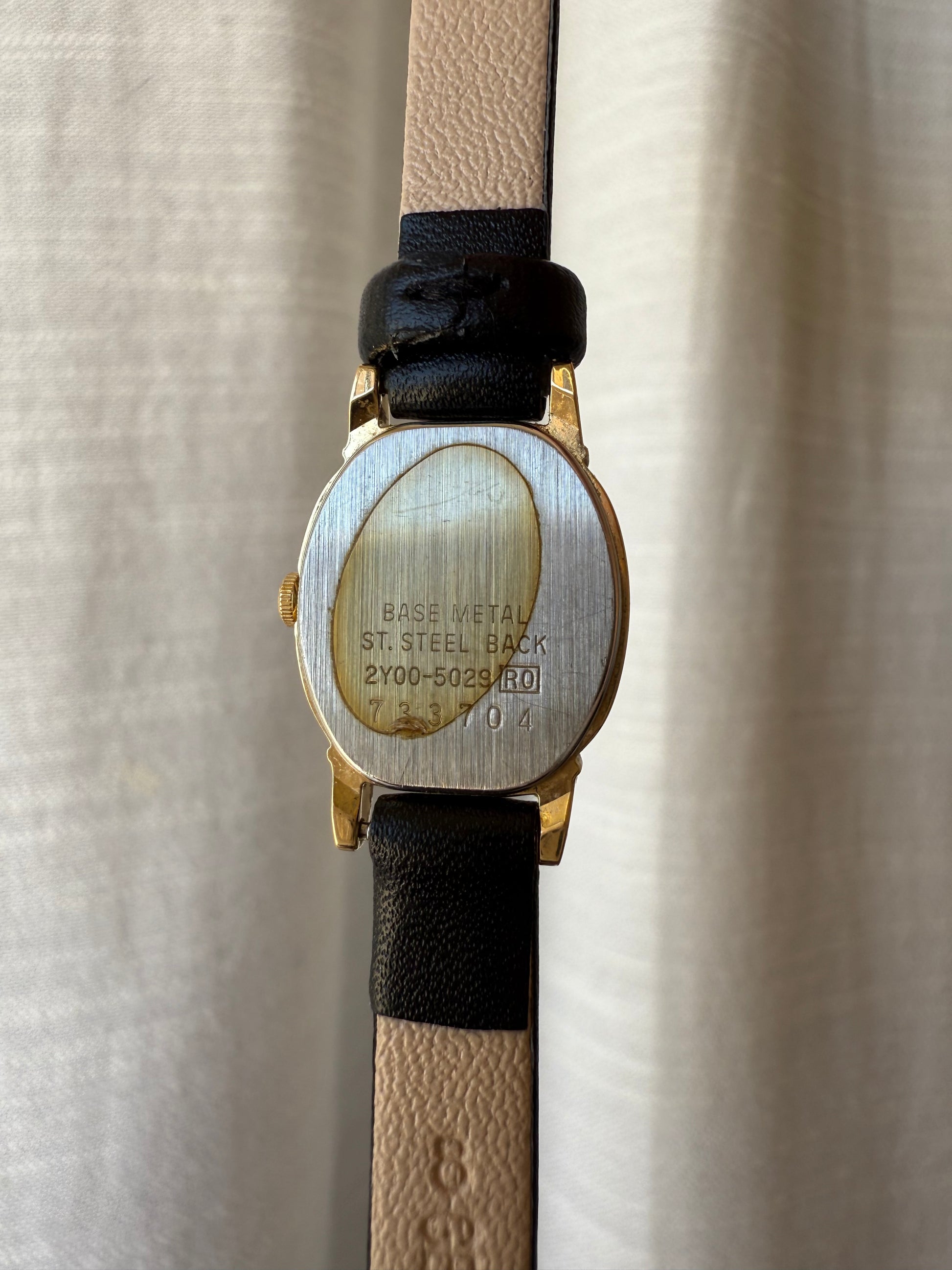 1997 Seiko Quartz Gold Tone Tonneau Watch