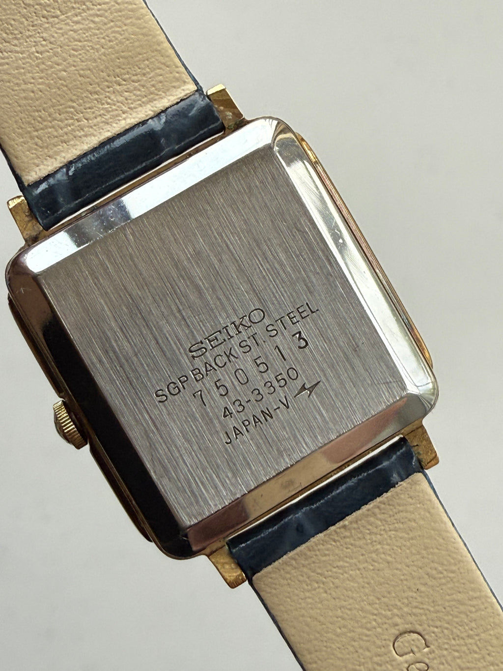 1977 Seiko Quartz Gold Plated Tank Watch