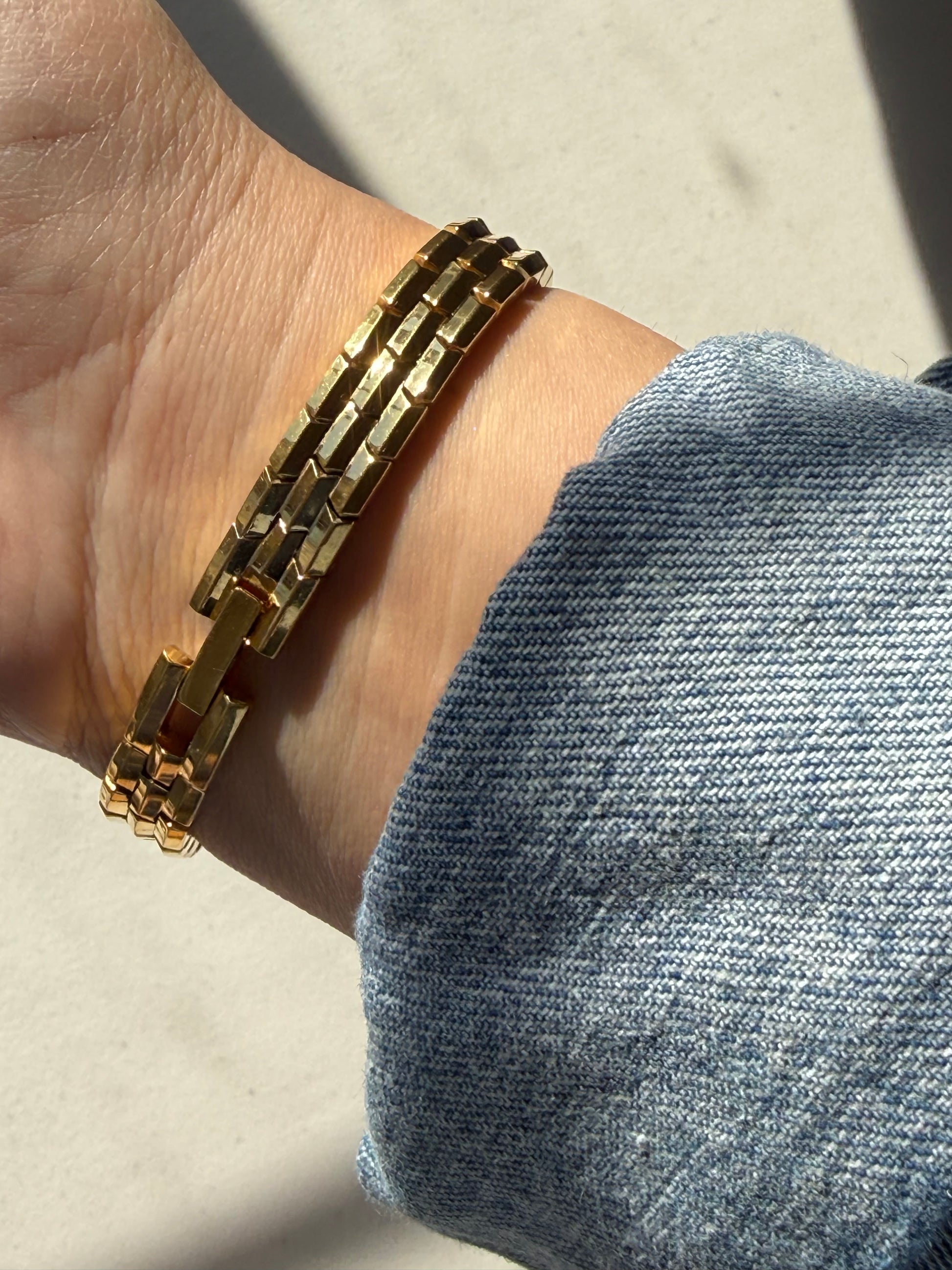 2003 Bulova Gold Tone Tank Watch