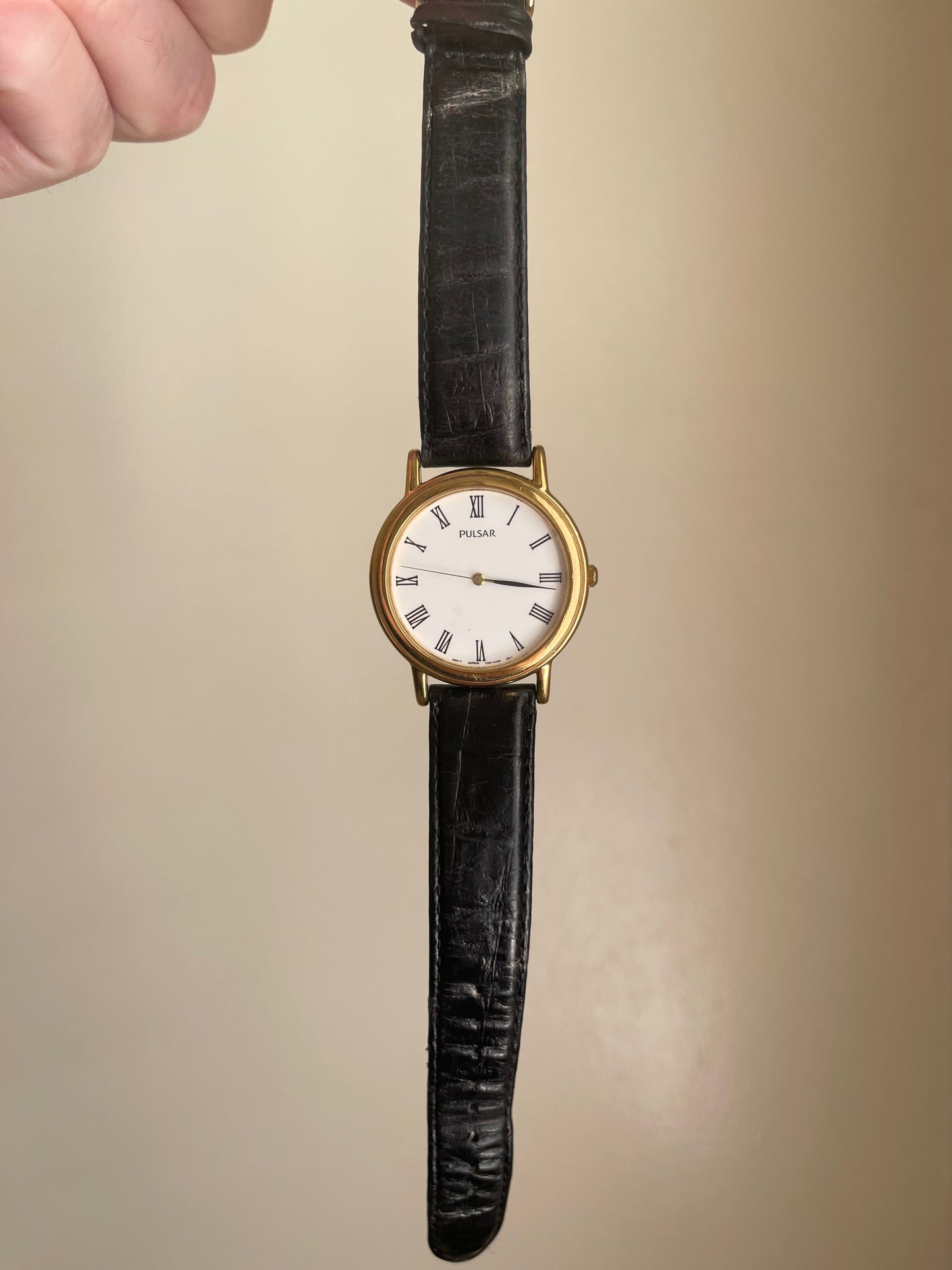 Pulsar by Seiko Vintage Gold Tone Roman Numeral Watch