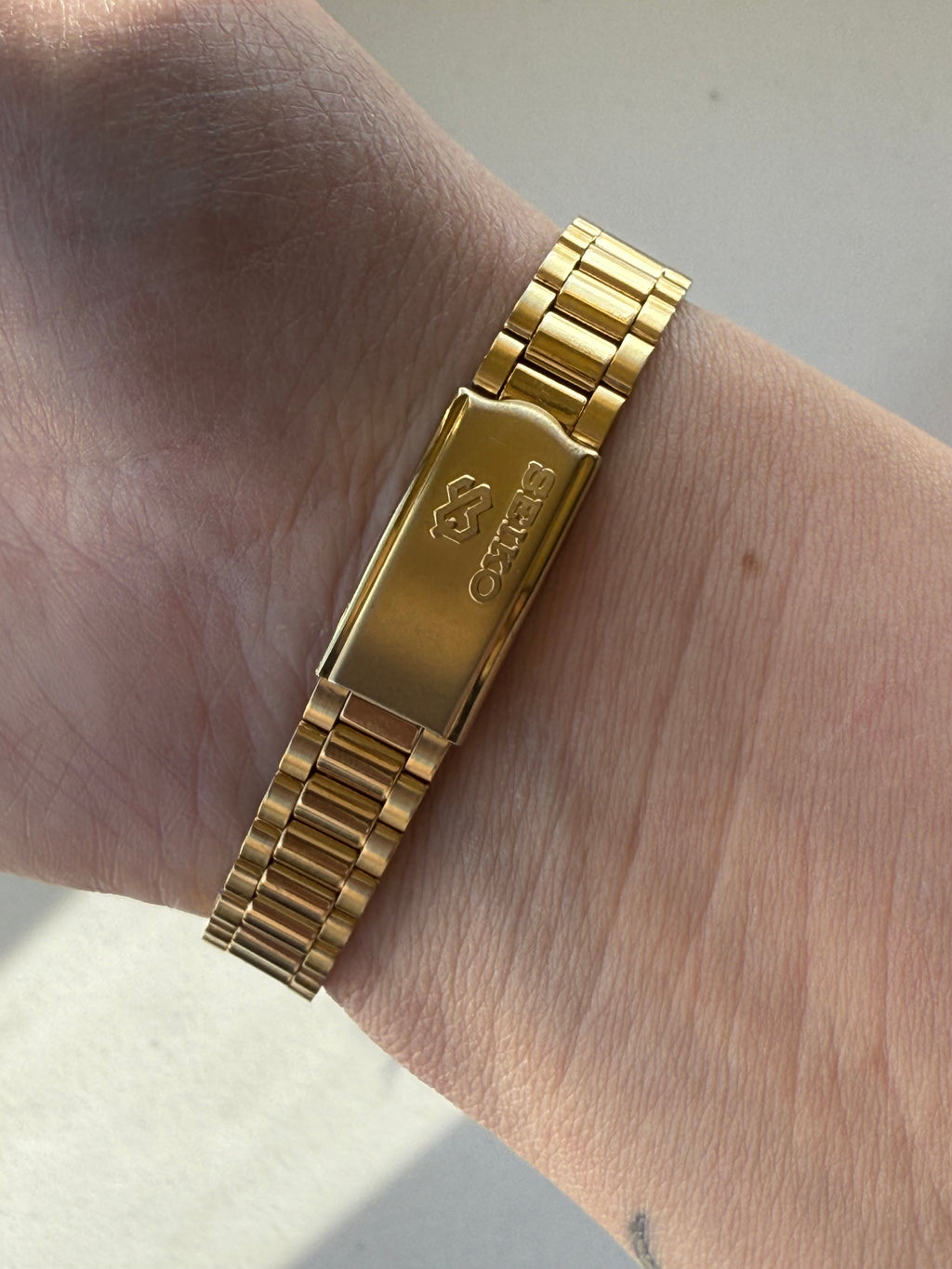 1987 Seiko Quartz SQ Gold Tone “President” Day Date Watch