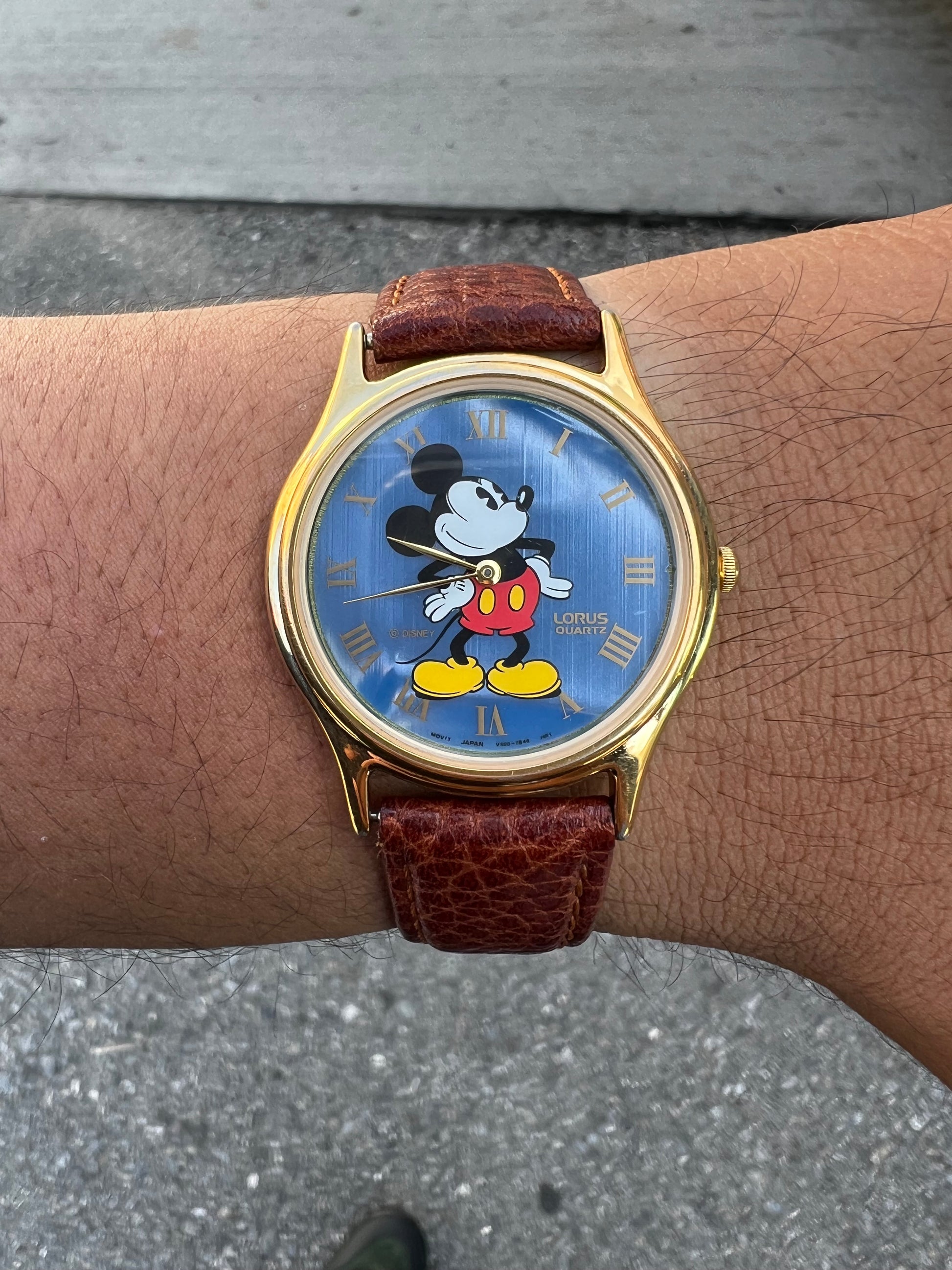 1990’s Lorus Quartz By SEIKO Gold Tone Mickey Watch