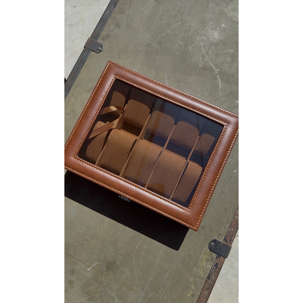 Premium 10-Slot Leatherette Watch Box