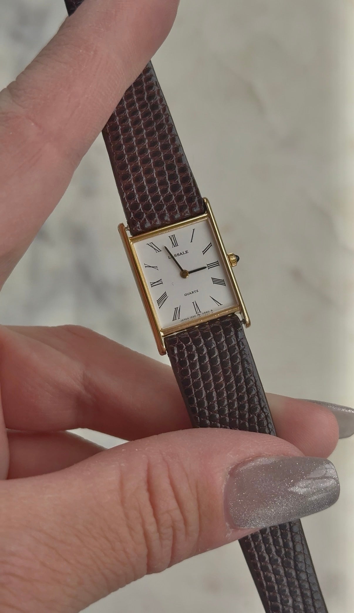 1988 Lassale Quartz By SEIKO Roman “Fax” Tank Watch