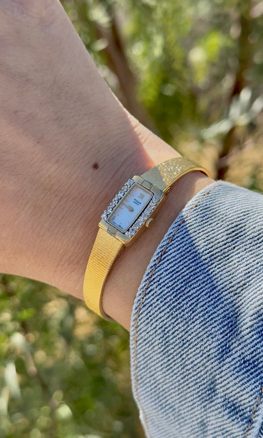 1987 Pulsar Quartz V220 Gemstone Tank Watch