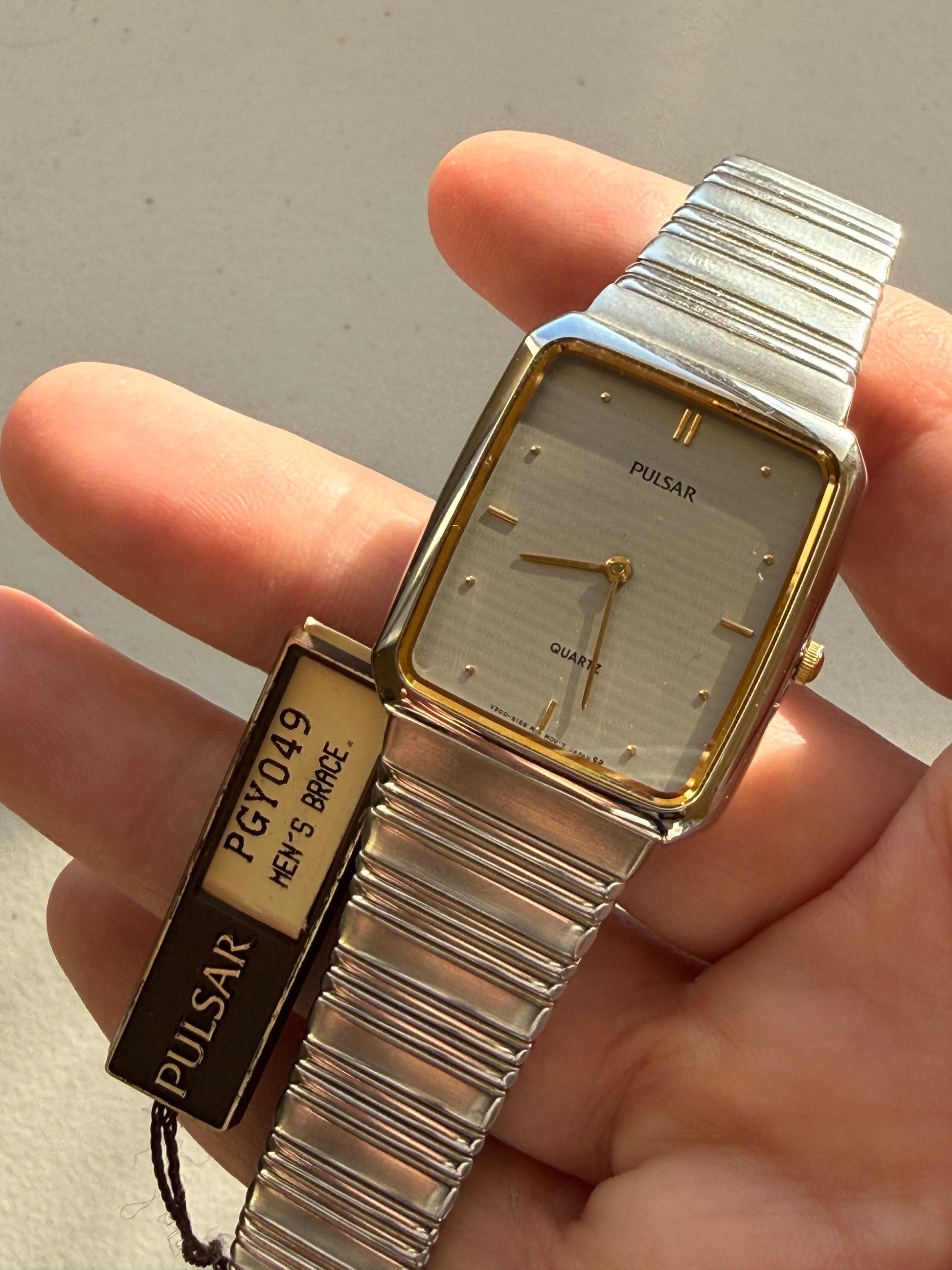1988 Pulsar Quartz by SEIKO NOS Tank Watch